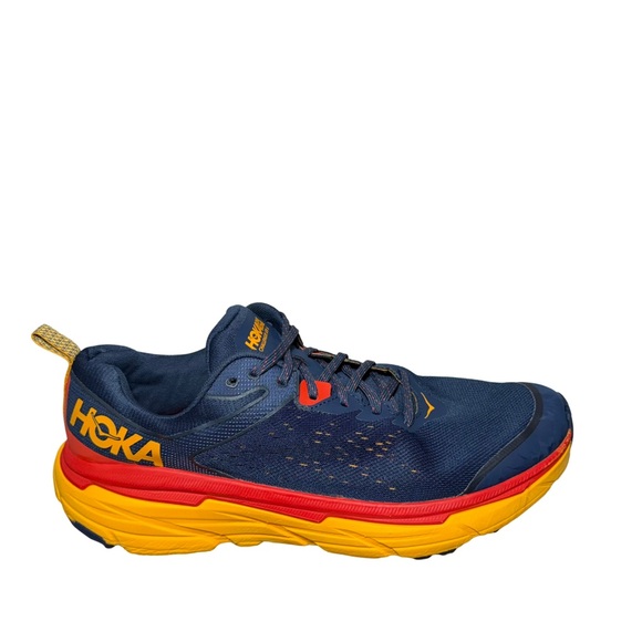 Hoka men’s challenger Atr 6 Navy and Gold Athletic Shoes size 12.5 D